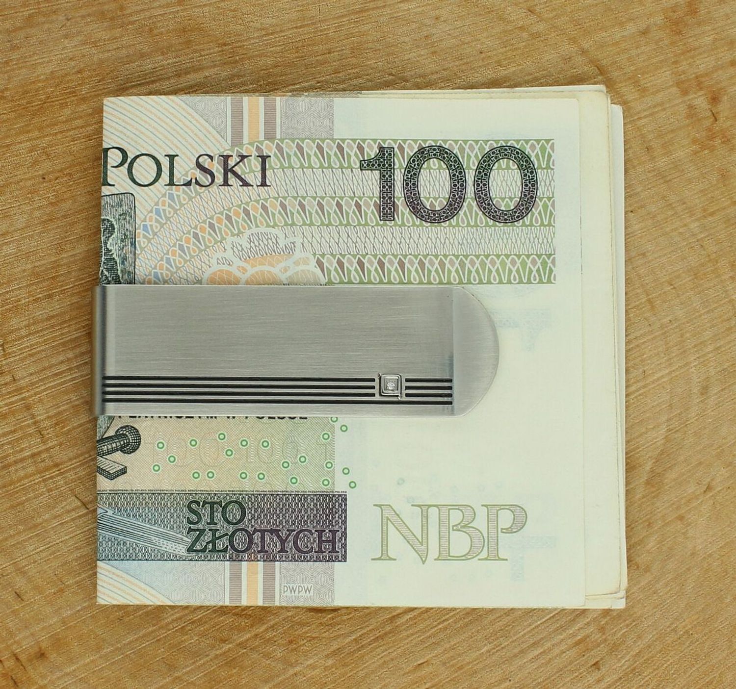 Klips na banknoty Nomination Italy Strong Diamond Geometric biały diament 028350001.jpg